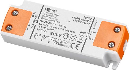 Goobay SET 12-20 LED SL - LED-Trafo elektronisch 0 - 20 W