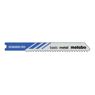 Metabo 5 U decoupeerzaagbladen "basic metal" 52/ 2,0 mm, HSS, universele schacht - 5 stuks