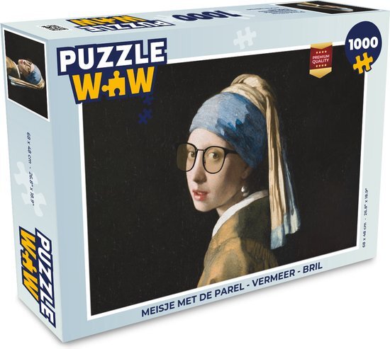 MuchoWow Puzzel Meisje met de parel - Vermeer - Bril - Legpuzzel - Puzzel 1000 stukjes volwassenen