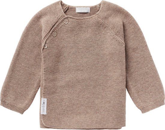 Noppies Baby Vest Pino - Taupe Melange - Maat 74 - Unisex
