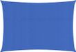 Voile d'ombrage HDPE 160 g/m² rectangulaire 3x5 m bleu