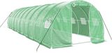 vidaXL Tuinkas met stalen frame 30 m² 10x3x2 m groen