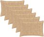 vidaXL - Kussensloop - 6 st - Houten - Crèmekleurig - 50 x 70 cm