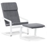 VidaXL Accent Chair Fabric Grey