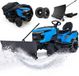 THUNDER® HEXWELT HW-TR-352 Tracteur-tondeuse avec bac de ramassage de 250L, Chasse-neige, Chaînes à neige et Housse de protection