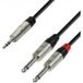 Adam Hall Cables 4 STAR YWPP 0150 Y-kabel REAN 2 x jack TS naar minijack TRS | 1,5 m