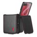 TORRO Étui en cuir compatible avec Samsung Galaxy Z Flip8 2026 - Housse à rabat haut de gamme avec cadre en deux parties, protection de la charnière, fermeture magnétique et doublure en microfibre (Noir)