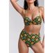 Marlies Dekkers Bellini Flower Print Plunge Balcony Bikini Top Taille: 70B | Bikini's Outlet | Femmes | Vert