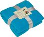 James & Nicholson Fleece deken turquoise 130 x 170 cm