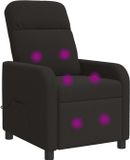 vidaXL Relaxstoel Zwart Bouclé