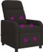 vidaXL Relaxstoel Zwart Bouclé