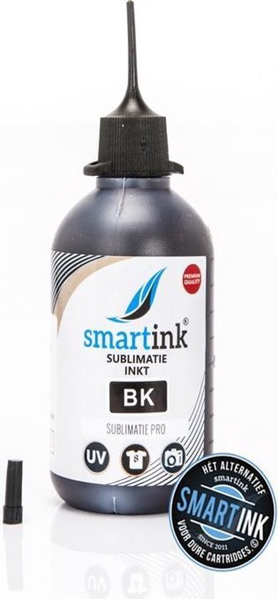 Smart ink Geschikt Ricoh Sublimatie inkt Black (BK) 100 ml inktfles Huismerk (Alleen Geschikt voor hittepers)