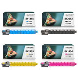 Evoke compatible toner for Ricoh Mpc-5501 840252 4X CMYK: Black, Cyan, Magenta, Yellow 74000 pages Mp C4501 C5000 C5501; Rex Redary Mp C4501