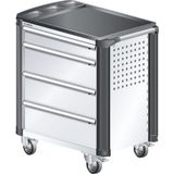 Lista Werkplaatswagen L3627 kunststof met hoeken - 4 lades