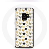 Maniacase Hoesje voor Samsung Galaxy S9 Hart achtergrond