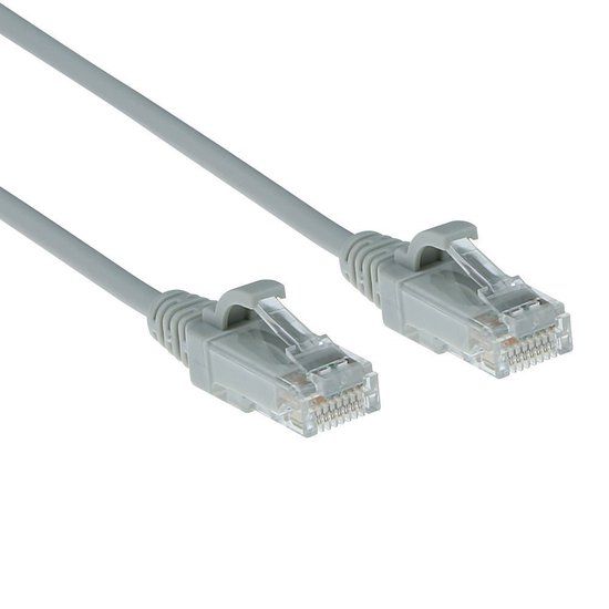 ACT DC9010 LSZH U/UTP CAT6 Datacenter Slimline Patchkabel - Grijs - 10 meter