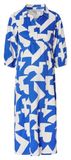 Noppies Jurk Pilar Zwangerschap - Maat L - Graphic Blue Print