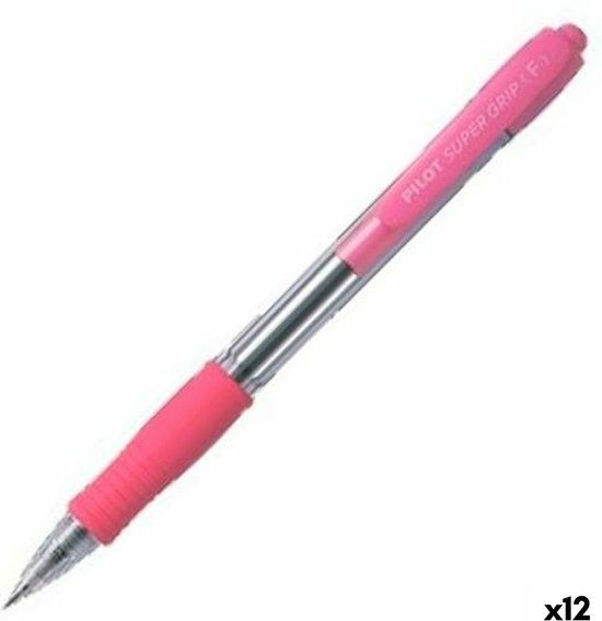 Pilot Supergrip Pen Roze 0,4 mm (12 Stuks)