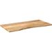 Bureau en manguier massif brut, plateau de table avec courbe 140x50x2,5 cm