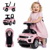 Sun Baby Loopauto vanaf 1 jaar, bobby auto, kinderauto vanaf 12 maanden, babyauto, babywalker met claxon en motorgeluiden (Lichtroze)