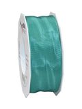 Präsent Lyon Bedraad Taft Lint Turquoise 40 mm Breedte, 25 m Lengte