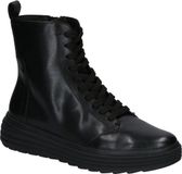 Geox Dames Veterboots Zwart Leer Maat 36