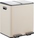 Relaxdays Prullenbak 2 vakken - 15 liter - Beige