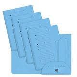 Oxford 100 A4-documentenmappen voor 200 vellen kraftpapier, 240 g dik pastelblauw