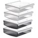 Tuka-lades, 4 x 1,7 liter, 21 x 18 x 5,4 cm, zelfklevende laden, verborgen onderbouwlade onder bureau, pennenbox, set van 4, in mat zwart + transparant TKD8608