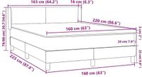vidaXL Boxspring met matras fluweel donkergroen 160x220 cm