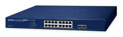 PLANET GS-2210-16P2S Commutateur Ethernet Gigabit administré L2 Web Smart PoE+ 16 ports