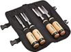 Amazon Basics Houtbeitels, set, van chroom vanadium staal, 13 mm tot 32 mm, houten handgrepen, draagtas, 4 stuks