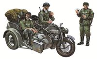 Zündapp Modelbouwpakket Zündapp KS750 avec 2 figurines, échelle 1:35, vert