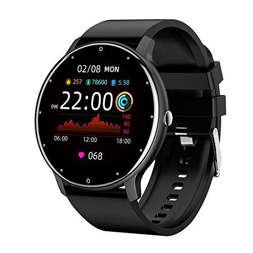 Rawrr 1,28 inch Bluetooth touchscreen Sports Smart Watch met voetganger/zittende/herinnering/slaapherkenning/hartslagherkenning/bloeddrukbewaking, waterdicht sporthorloge