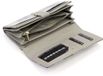 Gregorio BTS-102 Portefeuille femme cuir verni RFID fermeture éclair argent/noir