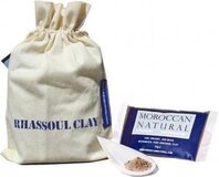 Moroccan Natural Rhassoul Clay 4x50 g Sachets - Calico Bag