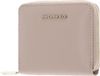 MANDARINA DUCK Leren Portemonnee Luna Zip Wallet Whitecap Gray Beige