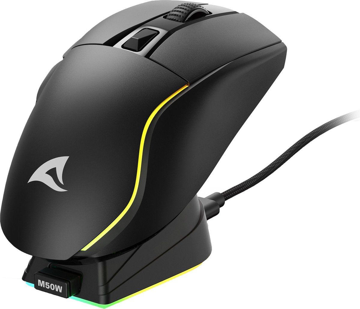 Sharkoon SGM50W muis Gamen Rechtshandig RF Wireless + USB Type-A Optisch 6400 DPI