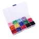 Crafjie 9mm kleur knop, kleine maat naaien platte hars knoppen, 10 kleuren multi-gekleurde verpakking van 1200 met doos