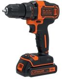 BLACK + DECKER BDCDD186K-QW Accuboormachine-schroefmachine set, 18V, met 1,5 Ah accu en oplader