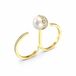 Guess Ring Dames JUBR04453JWYG54 Gouden Staal Parel