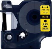 DULA Dymo D1 53718 - S0720980 - Compatible label tape - Zwart op geel - 24mm x 7m