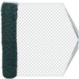 vidaXL - Kettinglinkheining - 2 x 20 m - Staal - Groen