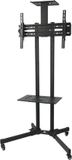 Maclean MC-661 - TV houder - TV voet standaard met beugel op wielen professionele TV-rolstoel max 55 kg VESA 600x400