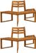 vidaXL Boombank 2-zits 160 x 140 x 86 cm Massief Acaciahout Naturel
