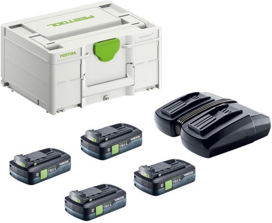 Festool Energie-set SYS 18V 4x 4.0Ah TBX4/TCL6DUO