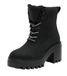 Calvin Klein Bottillon à talon épais zippé Lth Yw0yw01548 Bottes femme