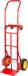 STREND PRO Opvouwbare steekwagen, 2-in-1, belasting 350 kg, steekwagen en trolley van staal, 4 wielen, voor verhuizing, magazijn en werkplaats