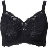Ulla Popken - Dames - Beugelbeha kant zachte cups - Zwart - Maat 115C