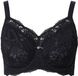 Ulla Popken - Dames - Beugelbeha kant zachte cups - Zwart - Maat 115C